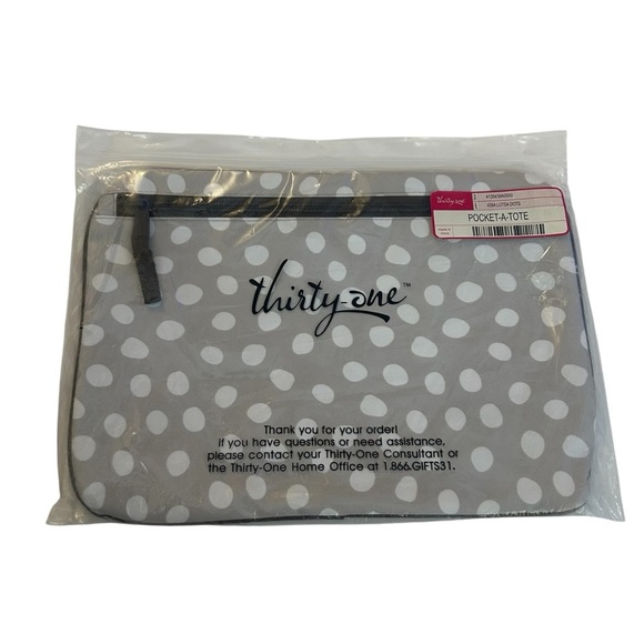 Thirty One NEW Pocket-a-tote organizer in lotsa dots, travel, accessory - Picture 1 of 8
